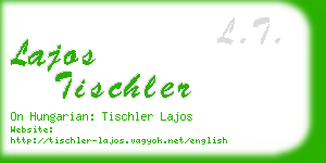 lajos tischler business card